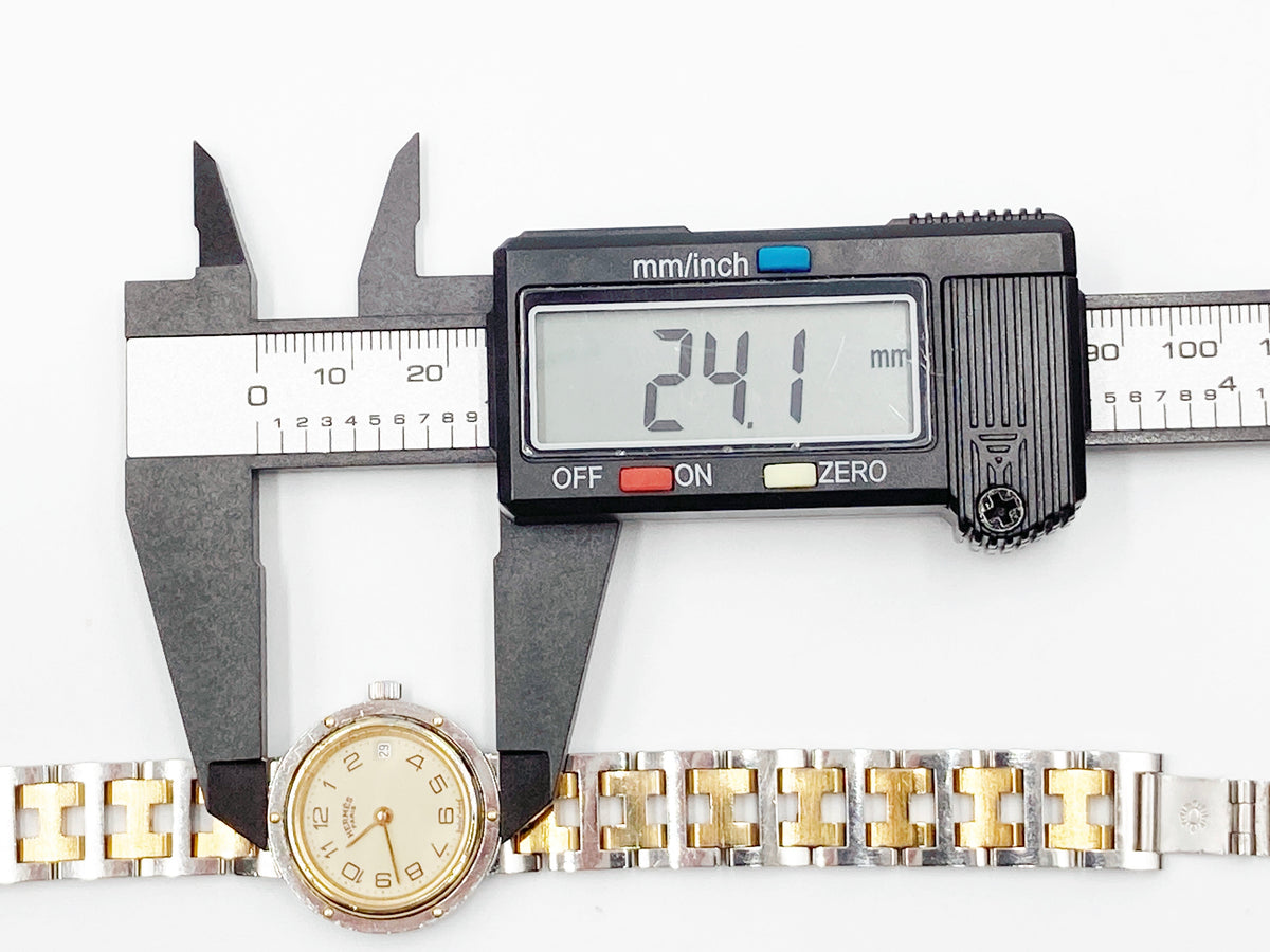 Hermes Clipper Quartz, ladies — white dial