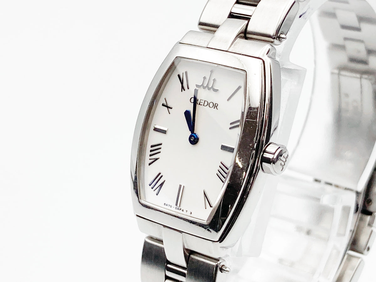 Seiko Credor 5A70-0AF0 Quartz, ladies — white dial
