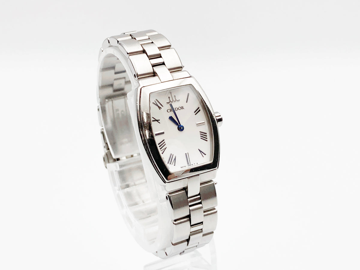 Seiko Credor 5A70-0AF0 Quartz, ladies — white dial