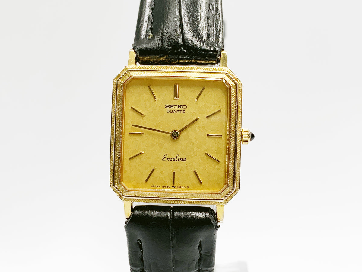 Seiko Exceline 8420-5410 Quartz, ladies — gold dial