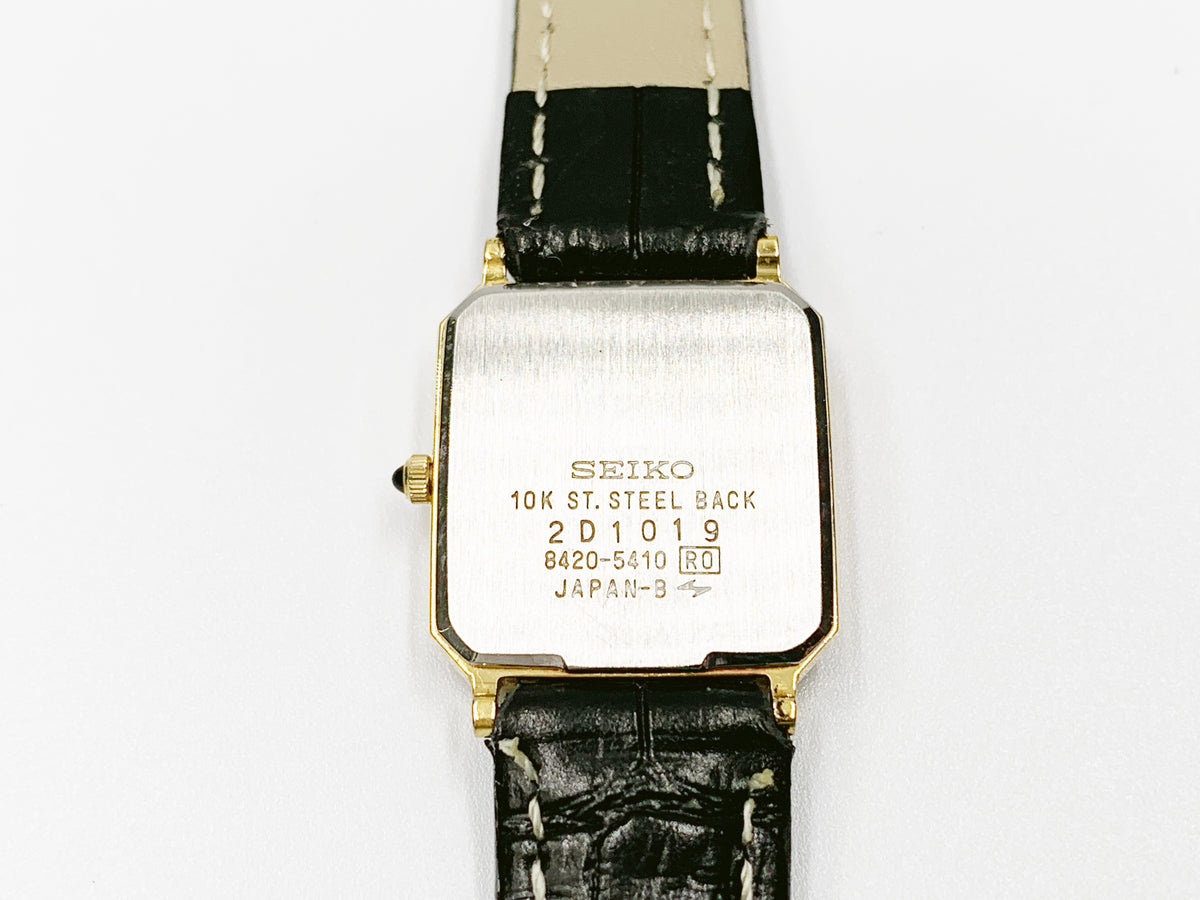 Seiko Exceline 8420-5410 Quartz, ladies — gold dial