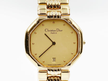 Christian Dior Octagonal Dress Watch 45.154 Quartz — champagne dial