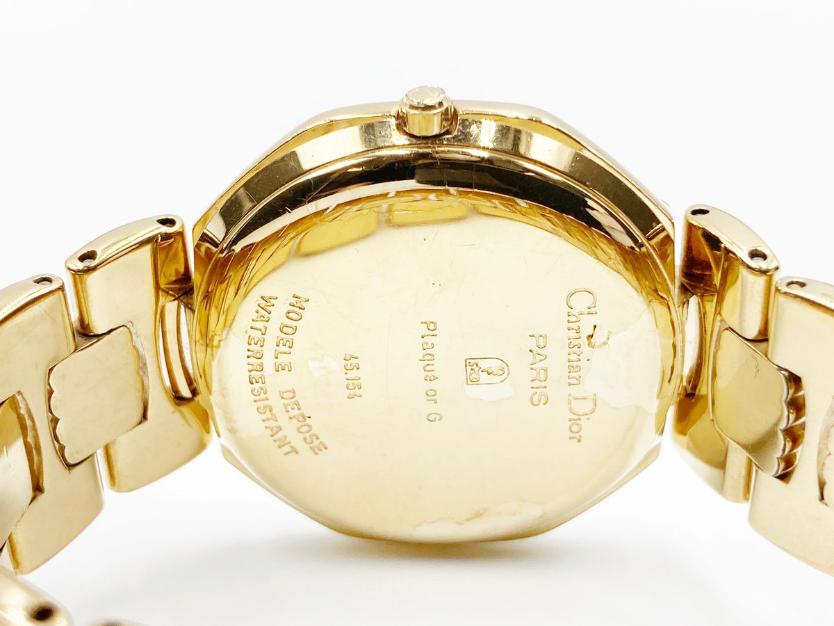 Christian Dior Octagonal Dress Watch 45.154 Quartz — champagne dial