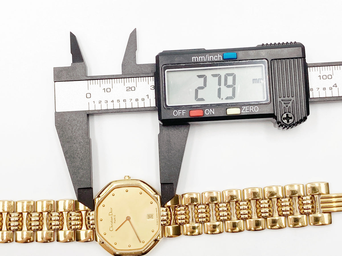 Christian Dior Octagonal Dress Watch 45.154 Quartz — champagne dial