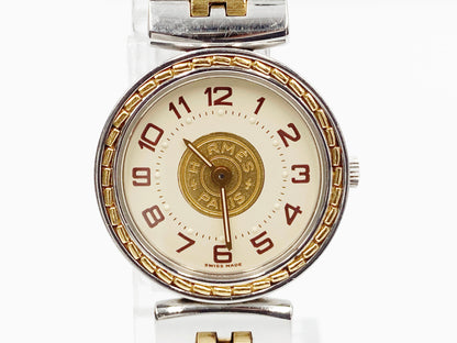 Hermes Sellier Quartz, ladies — white dial