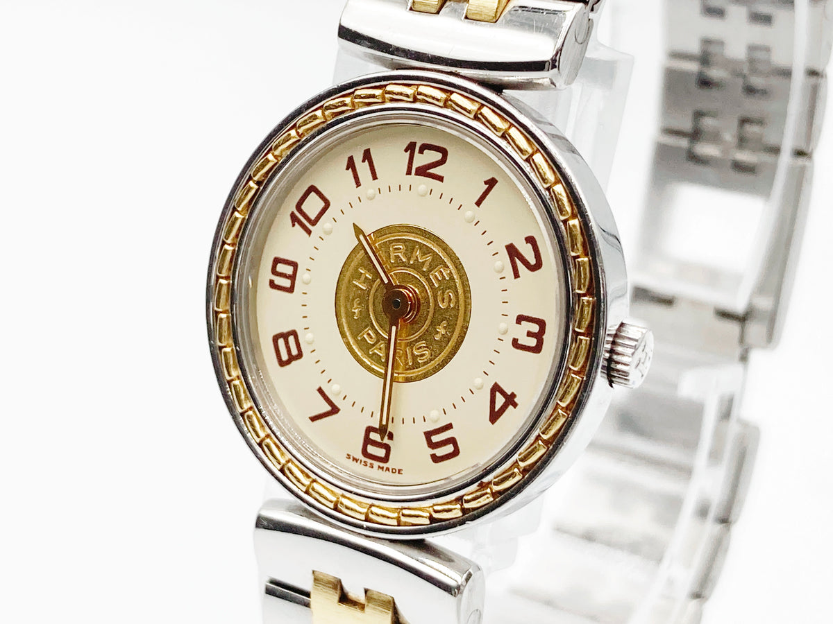 Hermes Sellier Quartz, ladies — white dial